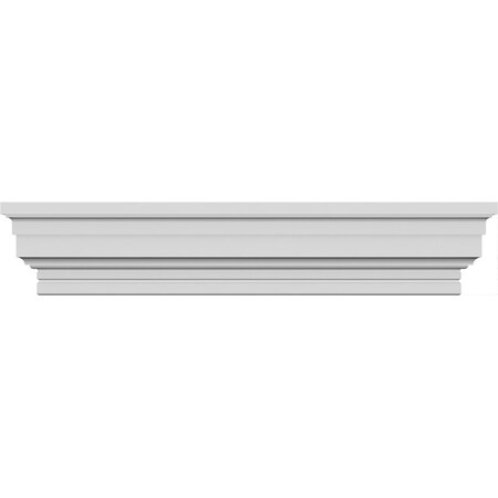 Ekena Millwork 144" Bottom Width x 146 1/2" Top Width x 3 7/8"H x 1/4"P Stockport Crosshead CRH04X144ST